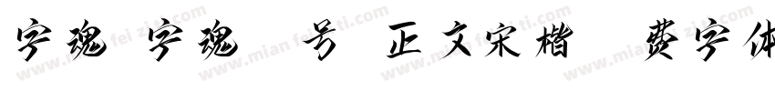 字魂 字魂36号 正文宋楷字体转换